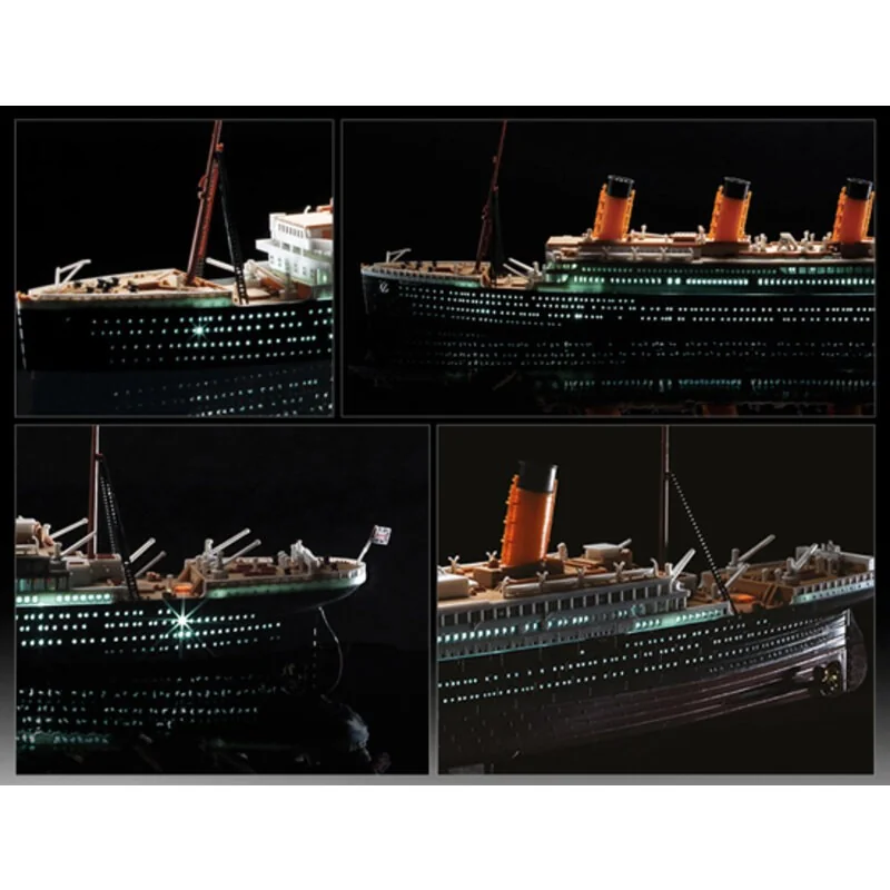 Academy RMS Titanic + LED SetUpper Pont Et Cabine éclairage EffectMCP (Multicolore Parts) LED Unit.Display Stand Avec Holder.Requires Ba – Image 7