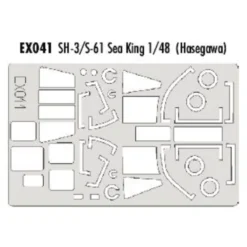 Eduard Verrière De Sikorsky SH-3H/S-61 Sea King Et Roues (pour Maquettes Hasegawa) (fait à Partir De Bande Jaune De Kabuki Japonais)