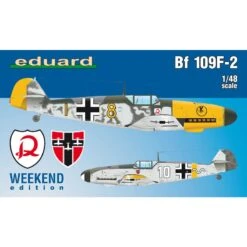 Eduard Messerschmitt Bf-109F-2 Weekend Edition Kit Of WWII German Fighter Aircraft Bf-109F-2 In 1/48 Scale.- Pièces En Plastique: Eduar