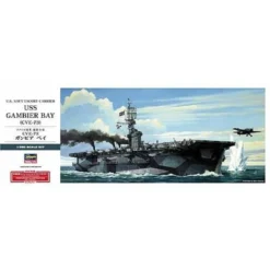 Hasegawa Porte-avion D'ecorte US Navy USS Gambier Bay (CVE-73). 6 Wildcat, 3 Avenger Sont Inclus Dans Le Kit