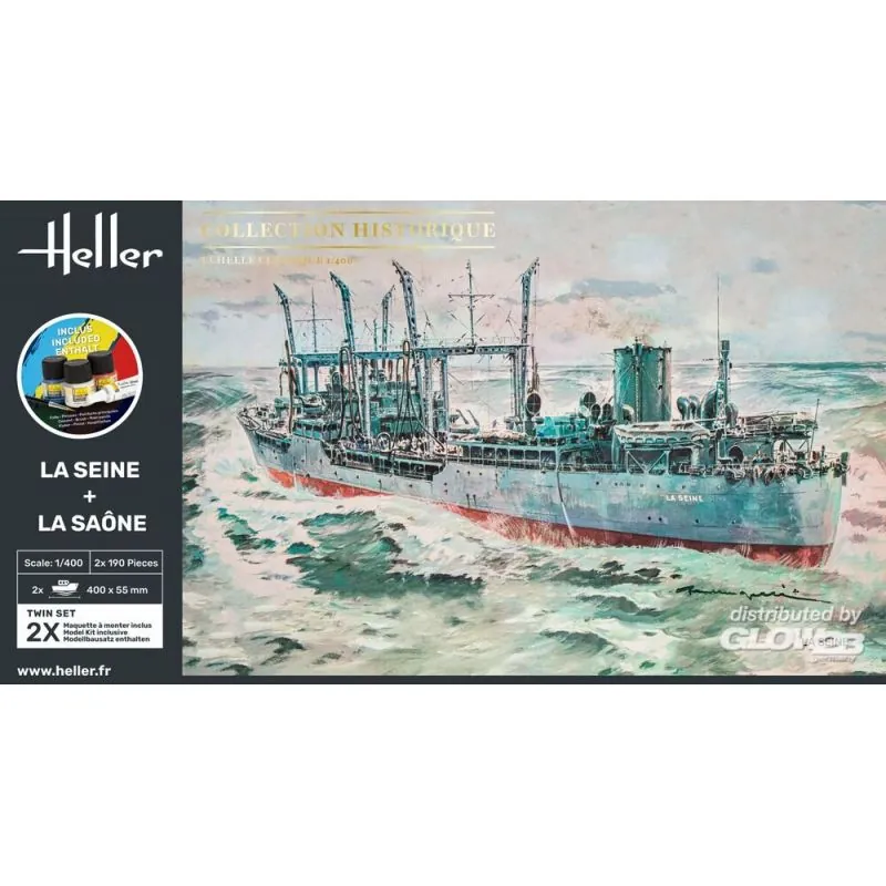 Heller Maquette Bateau STARTER KIT (Kit De Démarrage) LA SEINE + LA SAONE TWINSET – Image 3