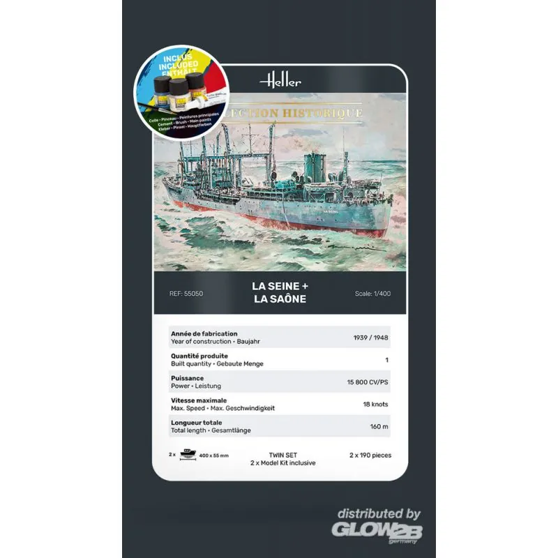 Heller Maquette Bateau STARTER KIT (Kit De Démarrage) LA SEINE + LA SAONE TWINSET – Image 7