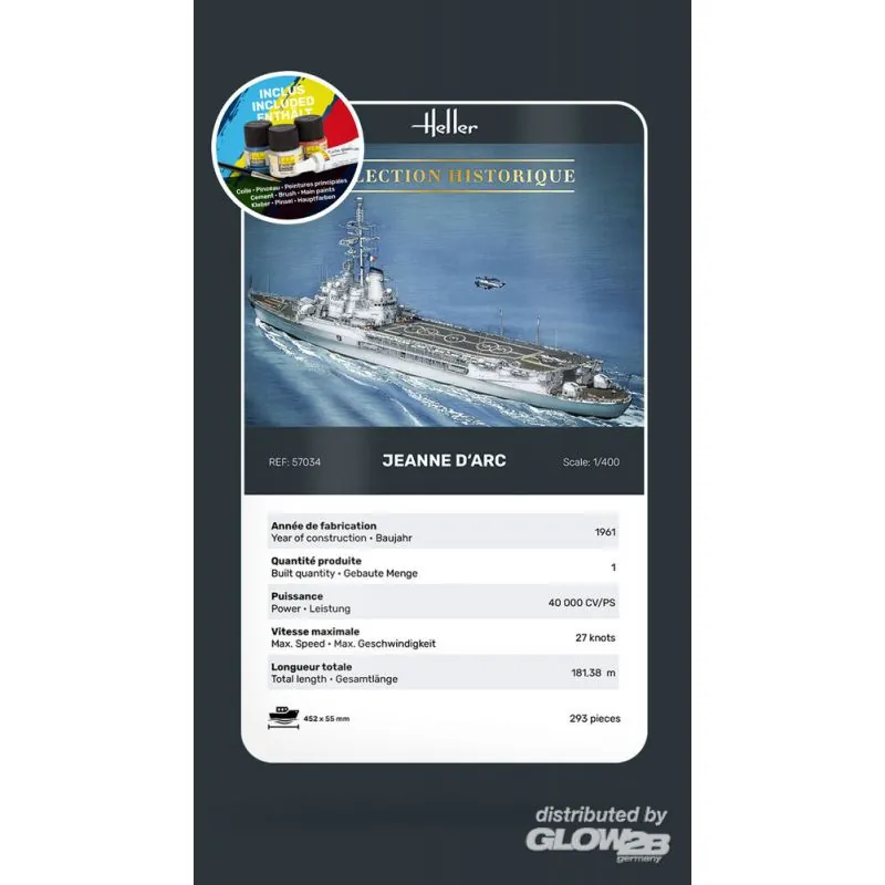 Heller Maquette Bateau STARTER KIT (Kit De Démarrage) Jeanne D'Arc – Image 7