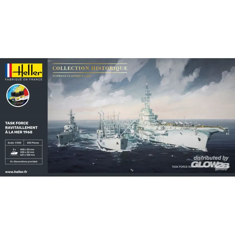 Heller Maquette Bateau STARTER KIT (Kit De Démarrage) TASK FORCE RAVITAILLEMENT A LA MER – Image 3