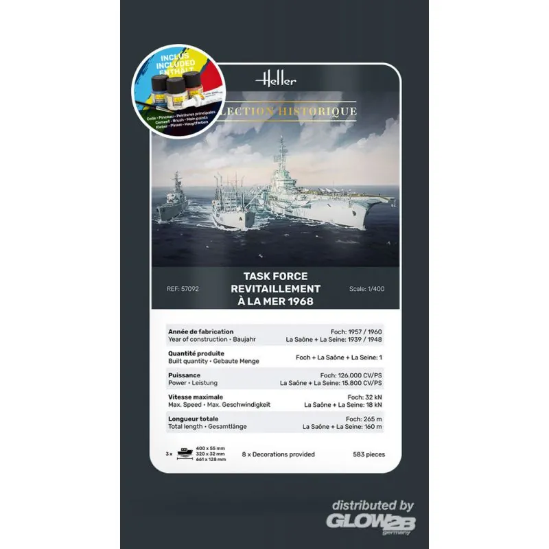 Heller Maquette Bateau STARTER KIT (Kit De Démarrage) TASK FORCE RAVITAILLEMENT A LA MER – Image 7