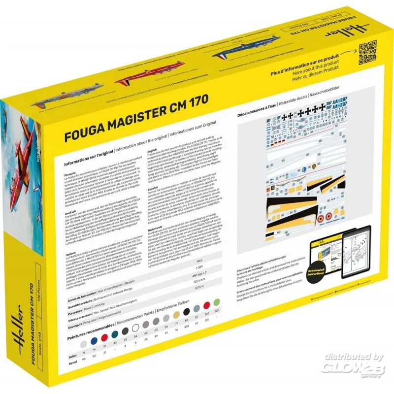 Heller Maquette Avion Fouga Magister CM 170 – Image 2