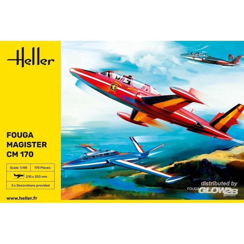 Heller Maquette Avion Fouga Magister CM 170 – Image 3