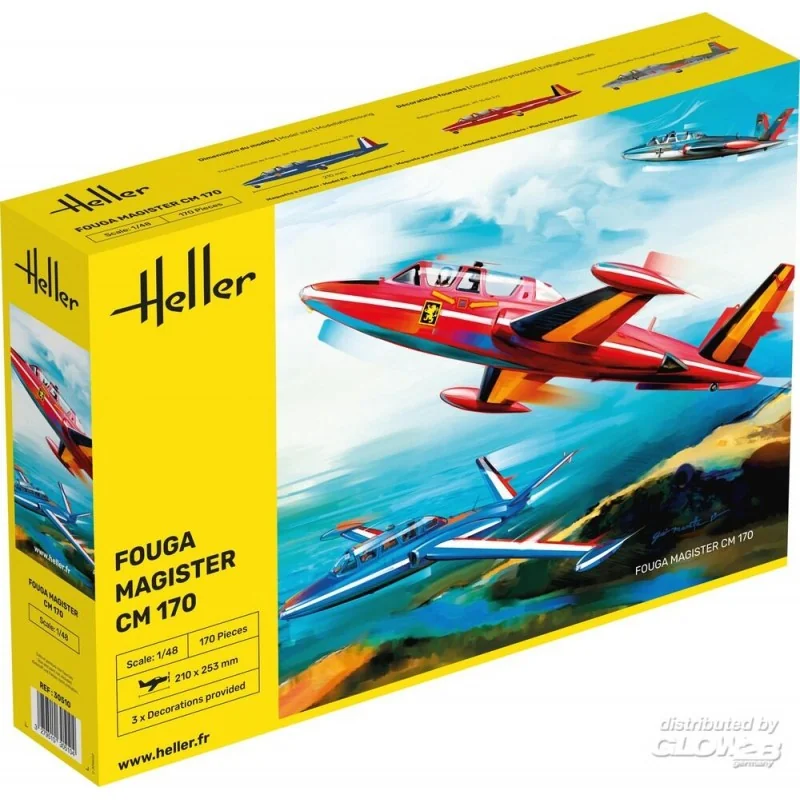 Heller Maquette Avion Fouga Magister CM 170