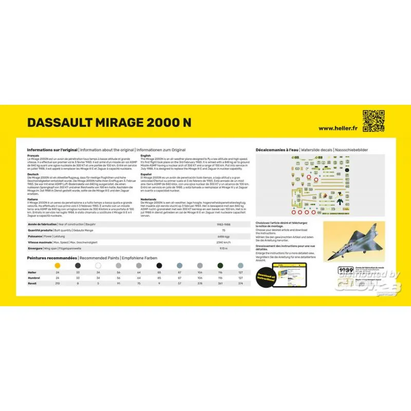 Heller Maquette Avion Dassault Mirage 2000N – Image 4