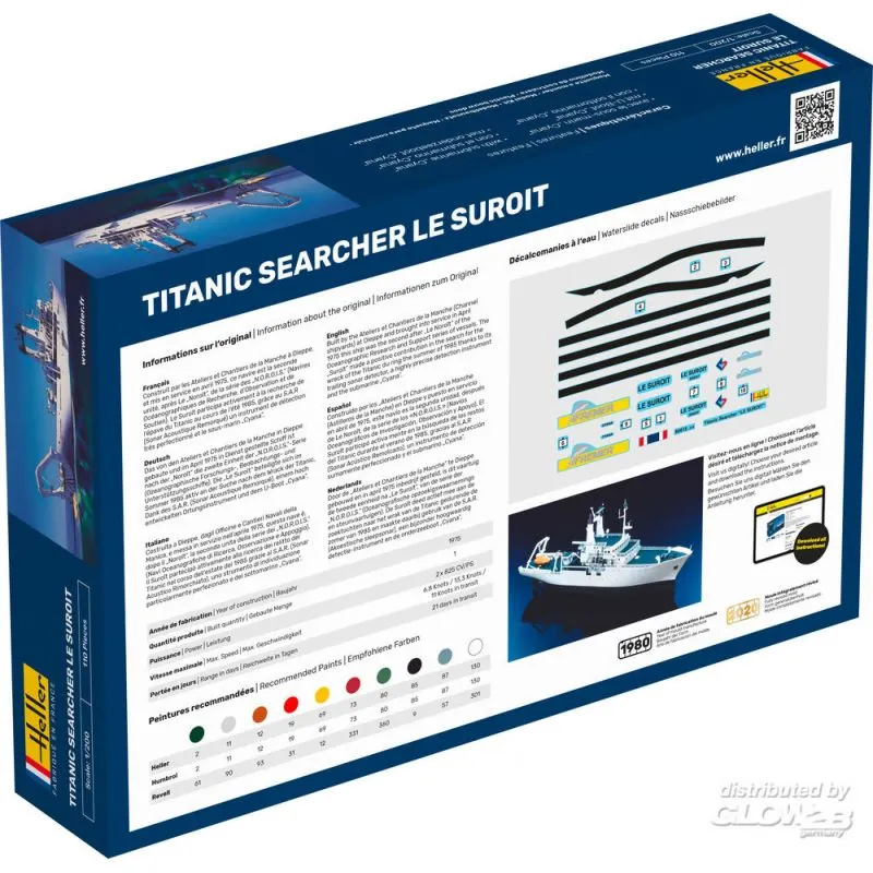 Heller Maquette Bateau STARTER KIT (Kit De Démarrage) Titanic Searcher Le Suroit – Image 2