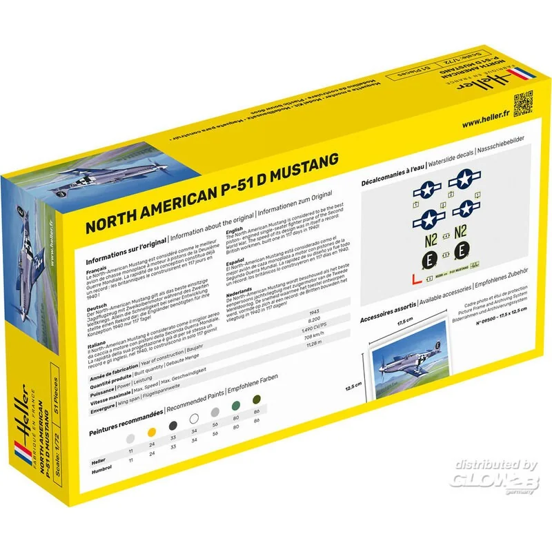 Heller Maquette Avion STARTER KIT (Kit De Démarrage) P-51 Mustang – Image 2
