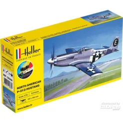 Heller Maquette Avion STARTER KIT (Kit De Démarrage) P-51 Mustang
