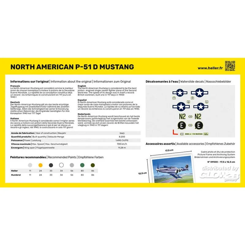Heller Maquette Avion STARTER KIT (Kit De Démarrage) P-51 Mustang – Image 4