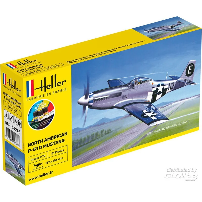 Heller Maquette Avion STARTER KIT (Kit De Démarrage) P-51 Mustang