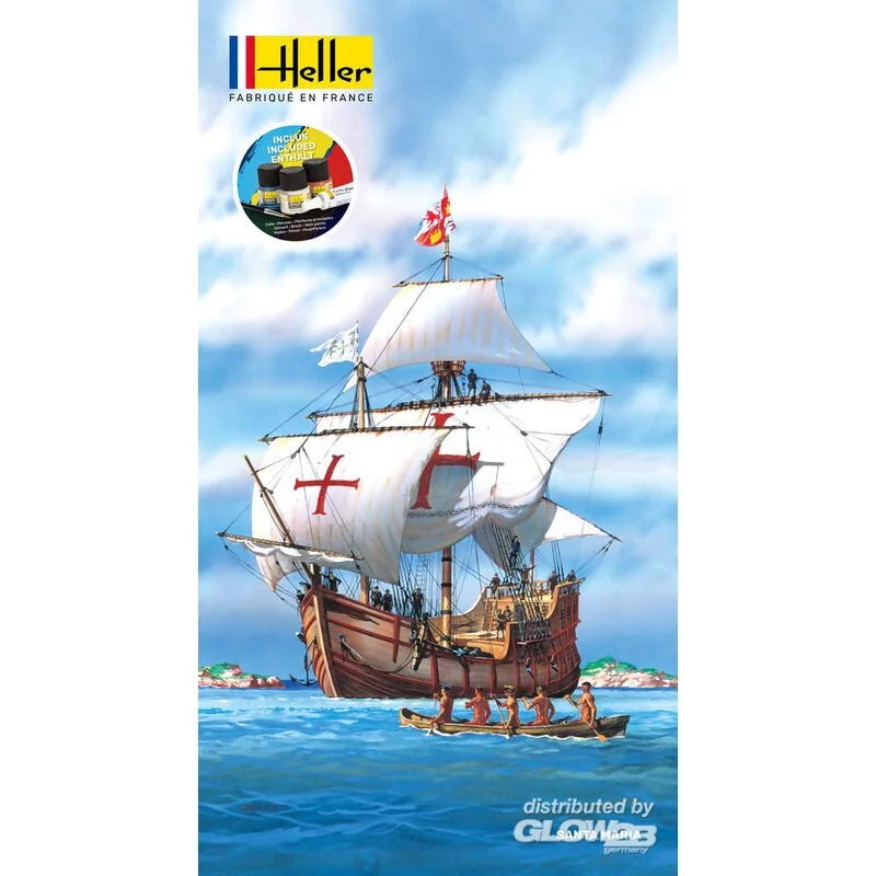 Heller Maquette Bateau STARTER KIT (Kit De Démarrage) SANTA MARIA – Image 3