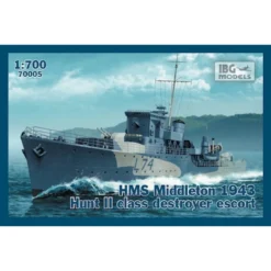 Maquette Bateau HMS Middleton 1943 Hunt II Destroyer De Classe Escorte