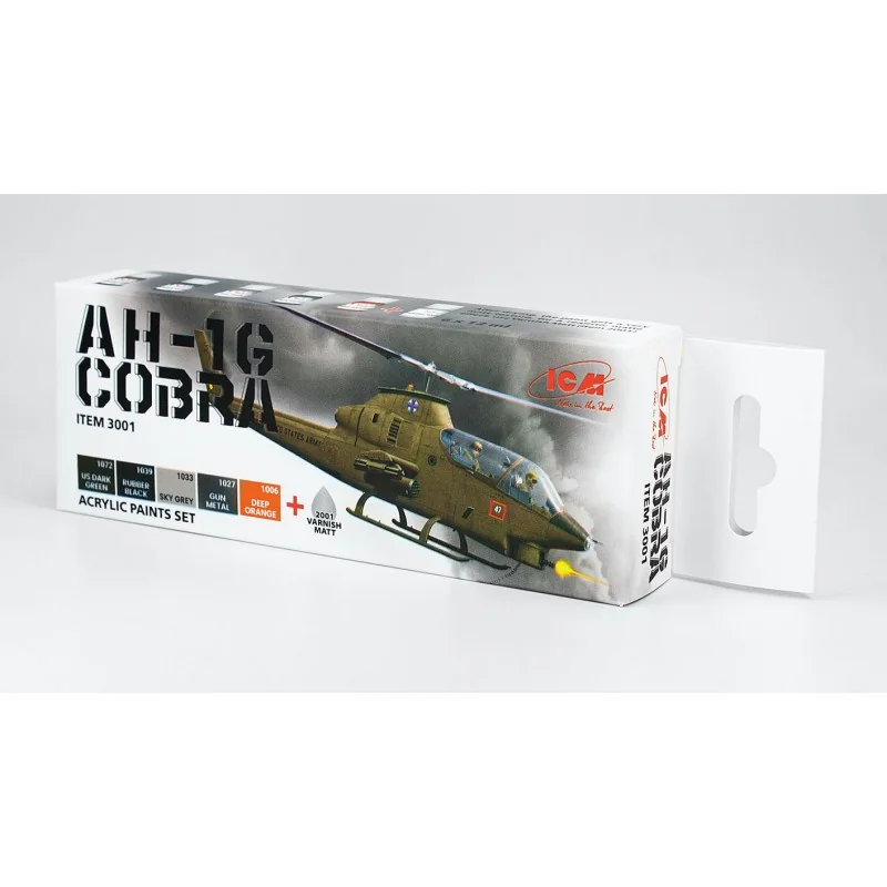 Kit De Peinture Acrylique Pour Hélicoptère D'attaque Américain ICM Bell AH-1G Cobra (conçu Pour être Utilisé Avec Les Kits ICM) – Image 2