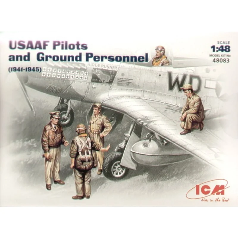 ICM Figurines De Pilotes/Personnel Au Sol De L'USAAF 1941/45
