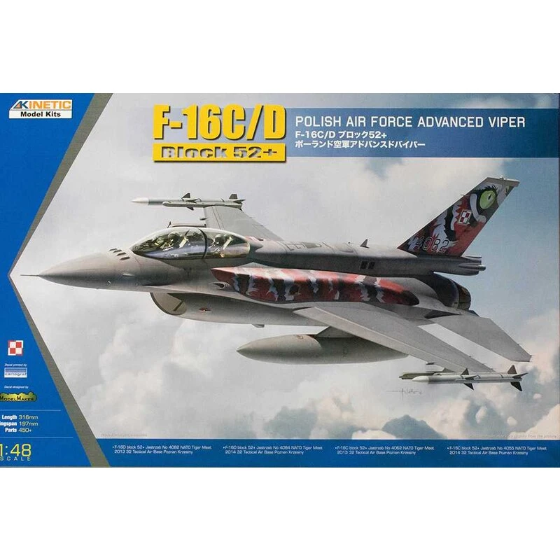 Kinetic Lockheed-Martin F-16C Block 52+ Polish Air Force Advanced Viper.This Edition Include All The Parts To Build F-16C Or F-16D With