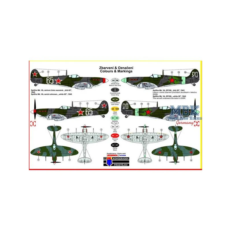Maquette Avion Supermarine Spitfire Mk.Vb "Red Stars" – Image 2