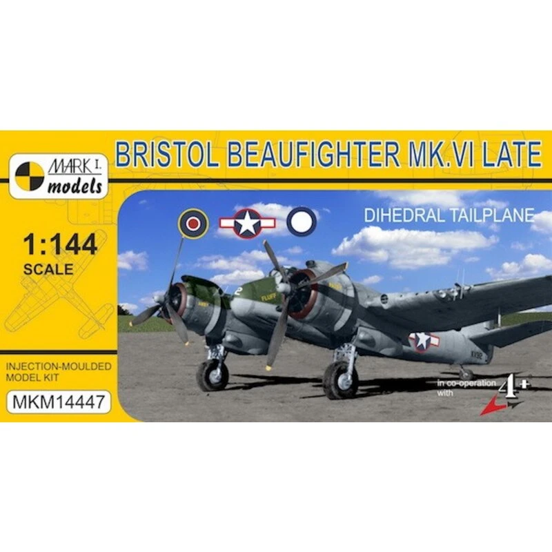 Maquette Avion Bristol Beaufighter Mk.VI Late Dihedral Empennage '(RAF, RAAF, USAAF)