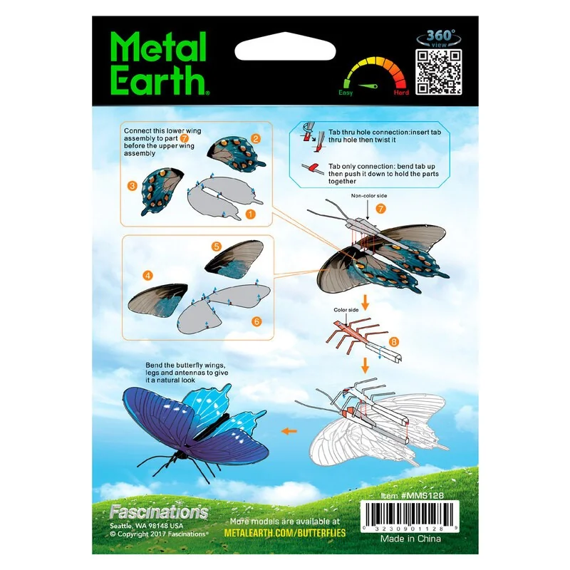 Metal Earth Maquette Métal Papillon Pipevine Swallowtail – Image 3