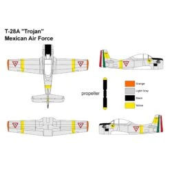 Maquette Avion Trident Nord-américain T-28A - Mexique