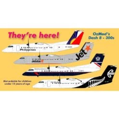 Maquette Avion Bombardier Dash 8 300 Philippines Airways Avec Pièces En Résine