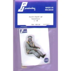 Figurine Pilote De L'OTAN Des Années 1960 Assis Dans L'avion