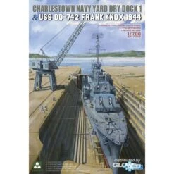 Takom Maquette Bateau Charlestown Navy Yard Dry Dock 1 & Uss Dd-742 Frank Knox 1944