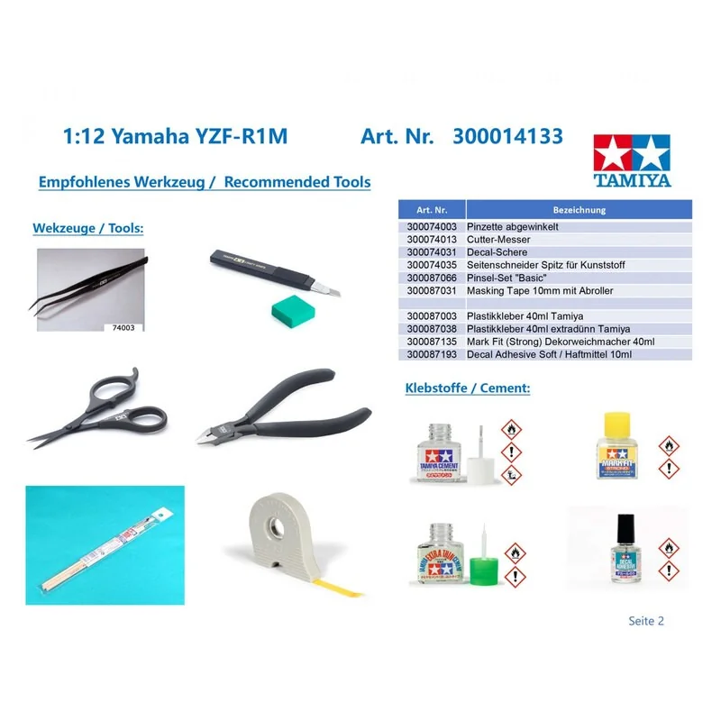Tamiya Maquette Yamaha YZF-R1M – Image 13