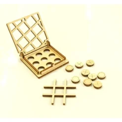 WOODEN CITY Maquette Petit Jeu De Plateau Tic Tac Toe № 1